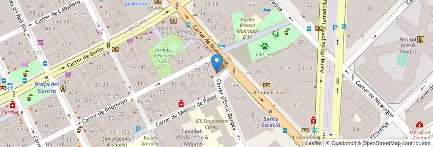 Mapa de ubicacion de Nuri en 西班牙, Catalunya, Barcelona, Barcelonès, Barcelona.
