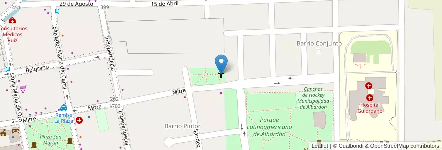 Mapa de ubicacion de Nustra Señora de los Scouts en Arjantin, San Juan, Şili, Albardón.