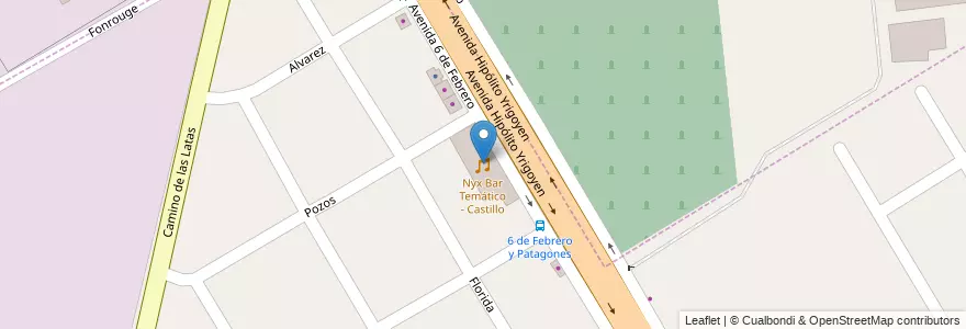 Mapa de ubicacion de Nyx Bar Temático - Castillo en Arjantin, Buenos Aires, Partido De Almirante Brown.