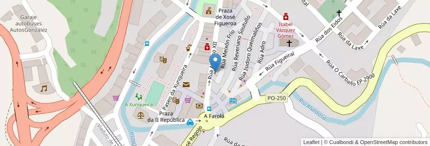 Mapa de ubicacion de O Café da Vila en España, Galicia / Galiza, Pontevedra, Vigo, Redondela.