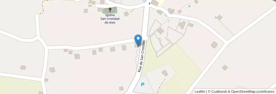Mapa de ubicacion de O Eixo en Spanien, Galicien, A Coruña, Santiago, Santiago De Compostela.