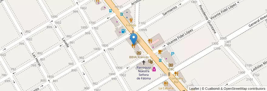 Mapa de ubicacion de O' Hashi Bar en Argentinien, Provinz Buenos Aires, Partido De San Isidro, Martínez.