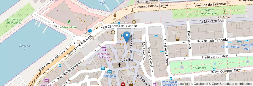 Mapa de ubicacion de O Portón en Sepanyol, Vigo.