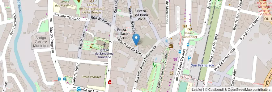 Mapa de ubicacion de O Tarao en スペイン, ガリシア州, オウレンセ, Ourense, オウレンセ.