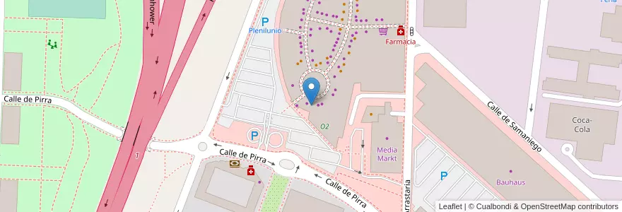 Mapa de ubicacion de O2 Centro Wellness en スペイン, マドリード州, Comunidad De Madrid, Área Metropolitana De Madrid Y Corredor Del Henares, Madrid.