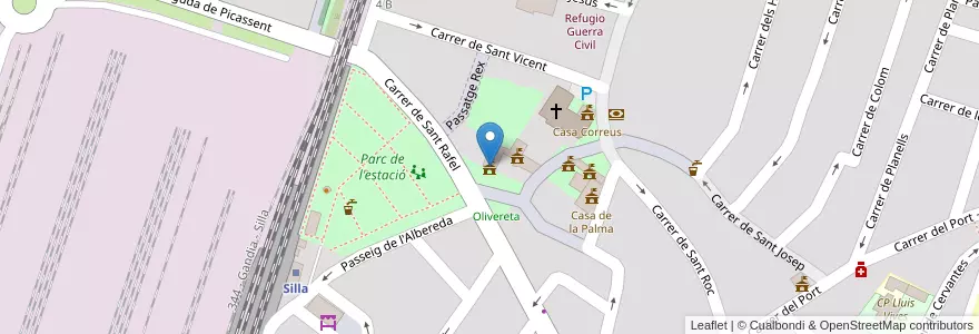 Mapa de ubicacion de OAC Oficina d'Assistència Ciutadana en スペイン, バレンシア州, València / Valencia, L'Horta Sud, Silla.