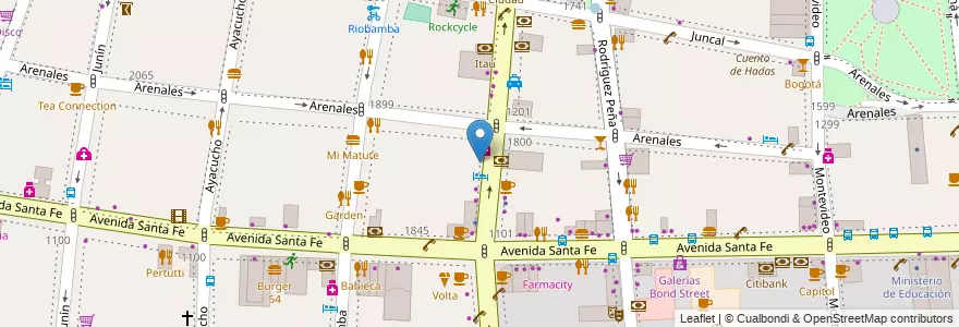 Mapa de ubicacion de Oasis, Recoleta en アルゼンチン, Ciudad Autónoma De Buenos Aires, Comuna 2, ブエノスアイレス.