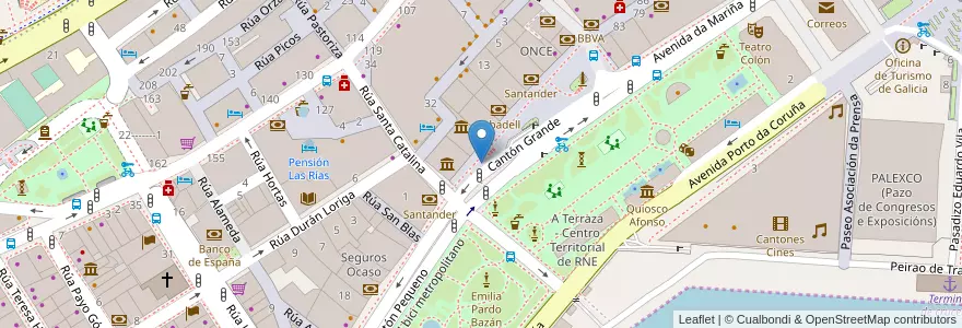 Mapa de ubicacion de Obelisco en España, Galicia / Galiza, A Coruña, A Coruña, A Coruña.
