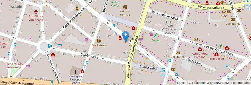 Mapa de ubicacion de Oblib en 西班牙, 巴斯克, 比斯开, Bilboaldea, 毕尔巴鄂.