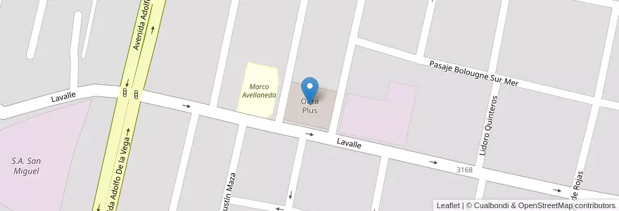Mapa de ubicacion de Obra Plus en Argentinien, Tucumán, San Miguel De Tucumán, Departamento Capital, San Miguel De Tucumán.
