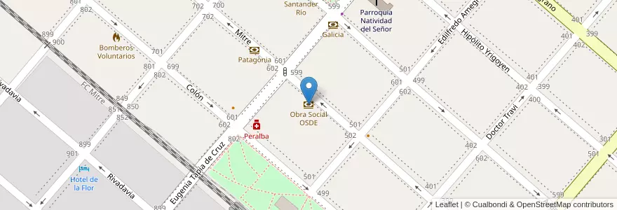 Mapa de ubicacion de Obra Social OSDE en 阿根廷, 布宜诺斯艾利斯省, Partido De Escobar, Belén De Escobar.