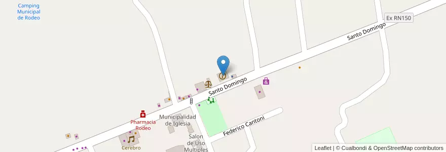 Mapa de ubicacion de Obrador Municipal en Argentine, San Juan, Chili, Iglesia.