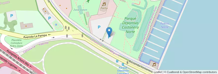 Mapa de ubicacion de Obrador, Palermo en Argentina, Ciudad Autónoma De Buenos Aires, Buenos Aires, Comuna 13.