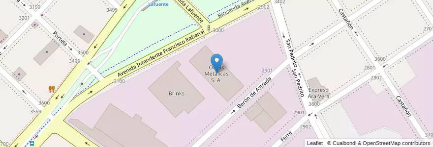 Mapa de ubicacion de Obras Metalicas S. A., Villa Soldati en الأرجنتين, Ciudad Autónoma De Buenos Aires, Buenos Aires, Comuna 8.