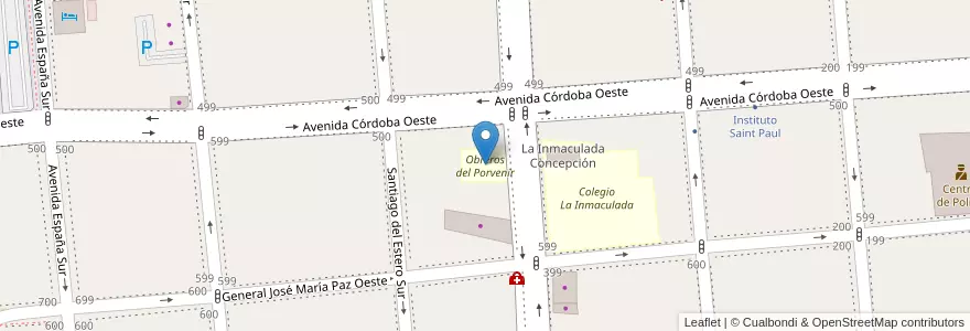 Mapa de ubicacion de Obreros del Porvenir en Arjantin, San Juan, Şili, Capital.