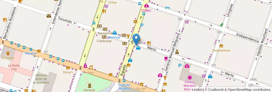 Mapa de ubicacion de Oca en Argentina, Buenos Aires, Partido De Moreno, Moreno.