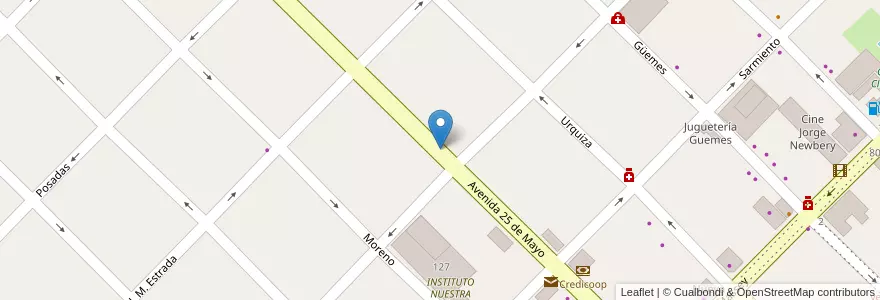 Mapa de ubicacion de Oca en Arjantin, Buenos Aires, Partido De Lincoln.