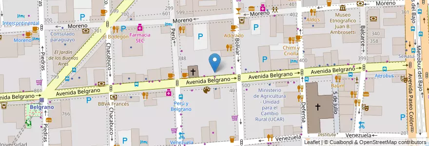 Mapa de ubicacion de OCA Buzon, Montserrat en Argentina, Ciudad Autónoma De Buenos Aires, Comuna 1, Buenos Aires.