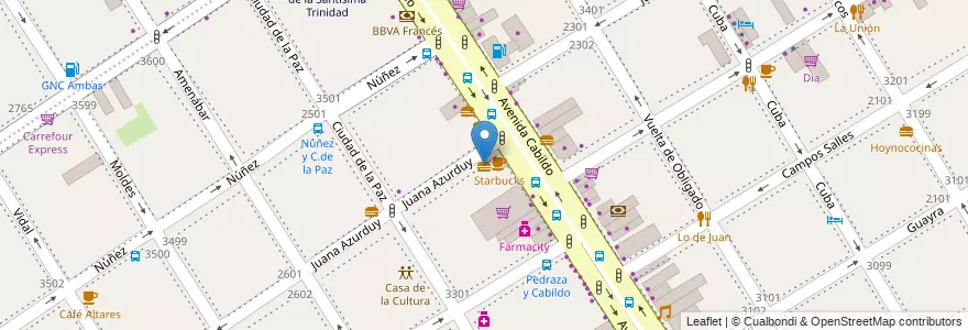 Mapa de ubicacion de Ocean, Nuñez en آرژانتین, Ciudad Autónoma De Buenos Aires, Buenos Aires, Comuna 13.
