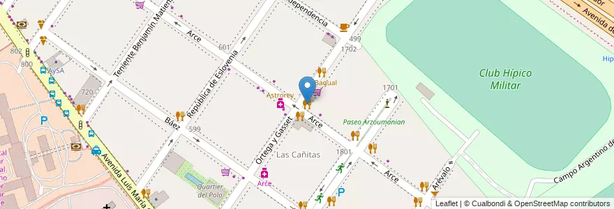 Mapa de ubicacion de Ocio, Palermo en Argentinien, Ciudad Autónoma De Buenos Aires, Buenos Aires, Comuna 14.