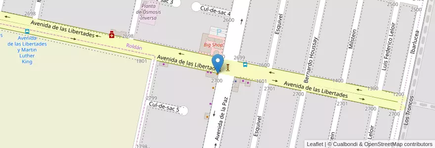 Mapa de ubicacion de O'Clock en Arjantin, Santa Fe, Departamento San Lorenzo, Municipio De Roldán, Roldán.