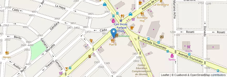 Mapa de ubicacion de Octavio Corting Automoviles, Parque Chas en アルゼンチン, Ciudad Autónoma De Buenos Aires, ブエノスアイレス, Comuna 15.