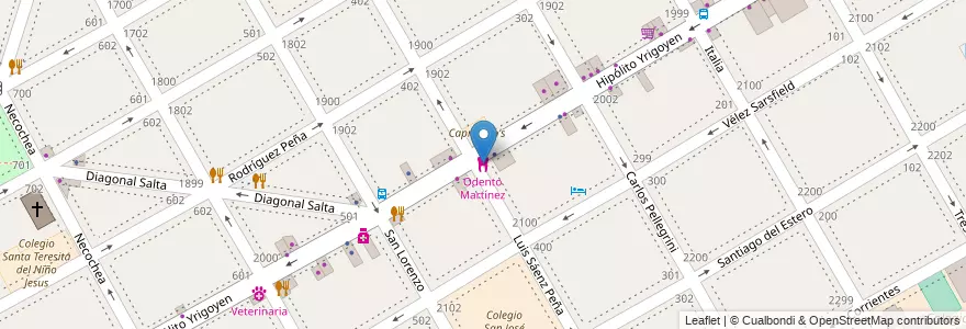 Mapa de ubicacion de Odento Martínez en Argentina, Buenos Aires, Partido De San Isidro, Martínez.