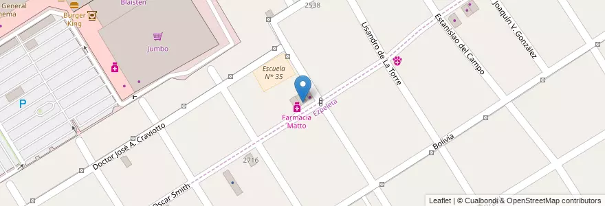 Mapa de ubicacion de Odontología en الأرجنتين, بوينس آيرس, Partido De Quilmes, Quilmes, Ezpeleta.