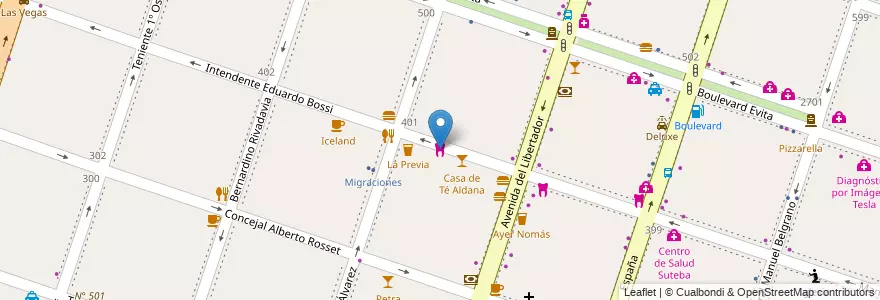 Mapa de ubicacion de Odontología en Arjantin, Buenos Aires, Partido De Moreno, Moreno.