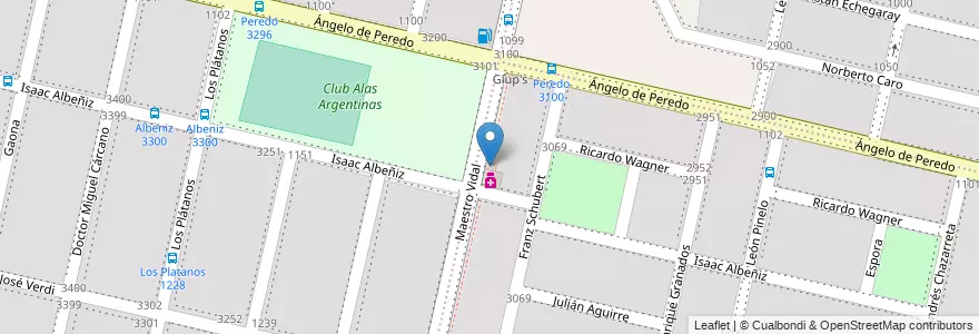 Mapa de ubicacion de Odontologia en アルゼンチン, コルドバ州, Departamento Capital, Pedanía Capital, Córdoba, Municipio De Córdoba.