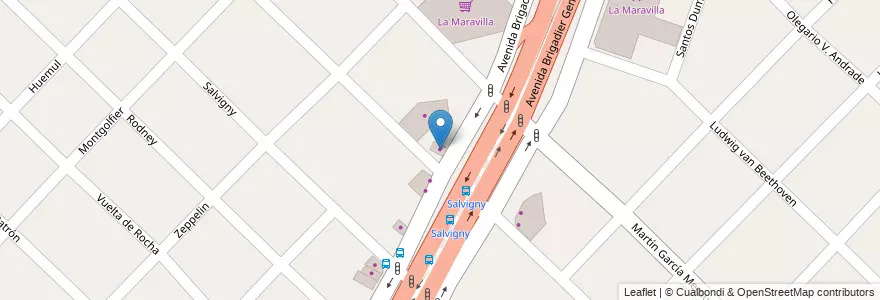 Mapa de ubicacion de Odontologia en Argentina, Buenos Aires, Partido De La Matanza, Gregorio De Laferrere.
