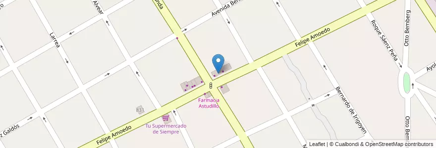 Mapa de ubicacion de Odontología en アルゼンチン, ブエノスアイレス州, Partido De Quilmes, Quilmes.