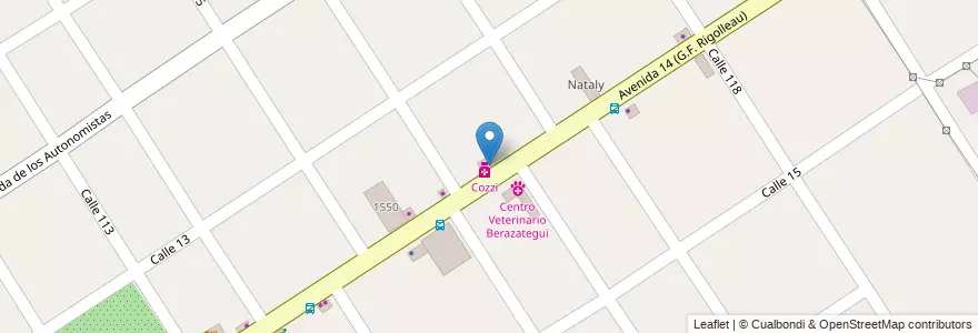 Mapa de ubicacion de Odontología en Arjantin, Buenos Aires, Partido De Berazategui, Berazategui.