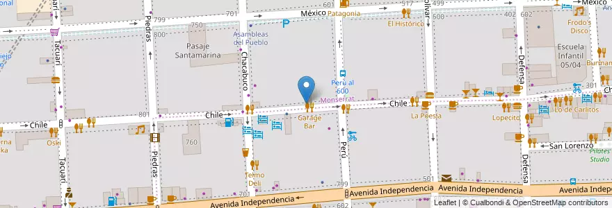 Mapa de ubicacion de Odontologia AR, Montserrat en الأرجنتين, Ciudad Autónoma De Buenos Aires, Comuna 1, Buenos Aires.