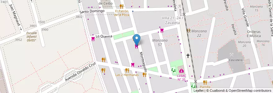 Mapa de ubicacion de Odontología, Barracas en Аргентина, Буэнос-Айрес, Comuna 4, Буэнос-Айрес.