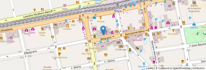 Mapa de ubicacion de Odontologia Integral en Argentinië, Buenos Aires, Partido De La Matanza, Ramos Mejía.