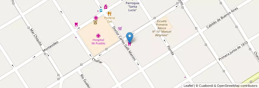 Mapa de ubicacion de Odontologia Progreso en الأرجنتين, بوينس آيرس, Partido De Florencio Varela, Villa Vatteone.