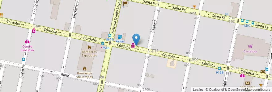 Mapa de ubicacion de Odontologia RG en 아르헨티나, Santa Fe, Departamento Rosario, Municipio De Rosario, 로사리오.