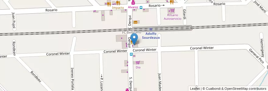 Mapa de ubicacion de Odontologia Winter en Argentina, Buenos Aires, Partido De Malvinas Argentinas, Villa De Mayo, Ingeniero Adolfo Sourdeaux.