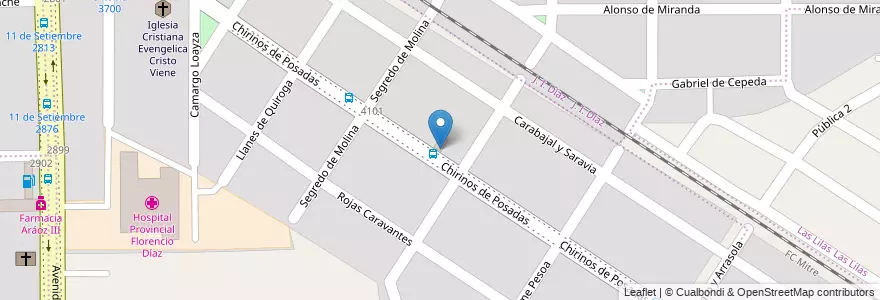 Mapa de ubicacion de Odontologia en 阿根廷, Córdoba, Departamento Capital, Pedanía Capital, Córdoba, Municipio De Córdoba.