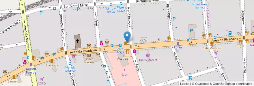 Mapa de ubicacion de Odontovida, Almagro en Аргентина, Буэнос-Айрес, Comuna 5, Буэнос-Айрес.