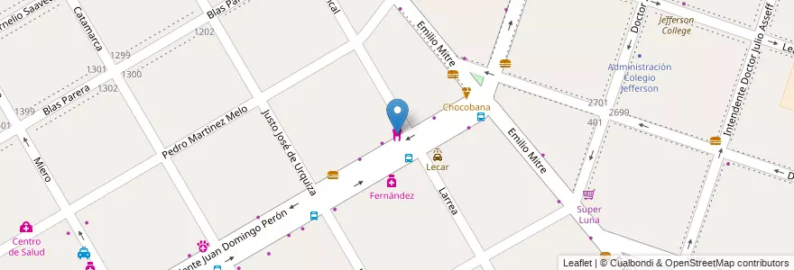 Mapa de ubicacion de Oeste Dental en アルゼンチン, ブエノスアイレス州, Partido De Moreno, Moreno.