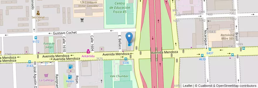 Mapa de ubicacion de Oeste GNC en 阿根廷, Santa Fe, Departamento Rosario, Municipio De Rosario, 罗萨里奥.