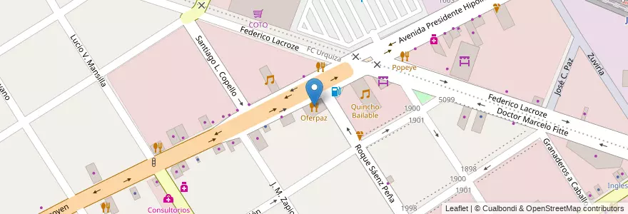 Mapa de ubicacion de Oferpaz en アルゼンチン, ブエノスアイレス州, Partido De José C. Paz.