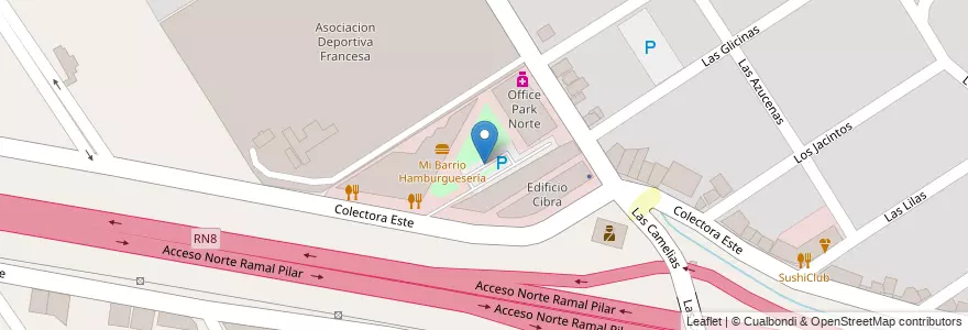 Mapa de ubicacion de Office Park en آرژانتین, استان بوئنوس آیرس, Partido Del Pilar.