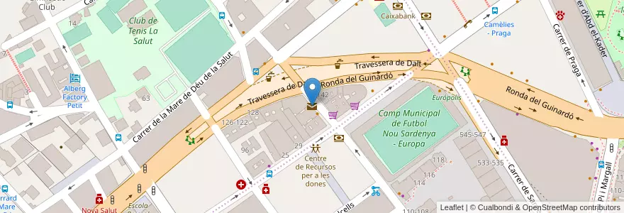 Mapa de ubicacion de Oficina de Correos en Sepanyol, Catalunya, Barcelona, Barcelonès, Barcelona.
