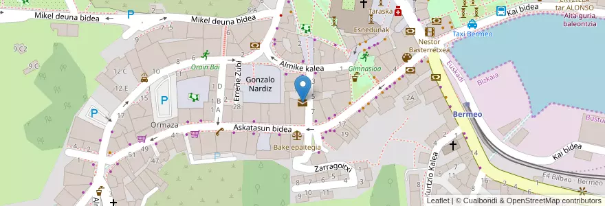 Mapa de ubicacion de Oficina de Correos en 西班牙, 巴斯克, 比斯开, Busturialdea-Urdaibai, Bermeo.