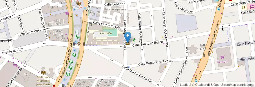 Mapa de ubicacion de Oficina de Correos en Spain, Andalusia, Almeria, Almeria.