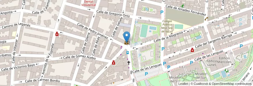 Mapa de ubicacion de Oficina de Correos en 스페인, Comunidad De Madrid, Comunidad De Madrid, Área Metropolitana De Madrid Y Corredor Del Henares, 마드리드.