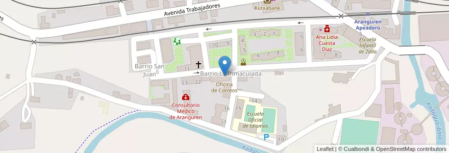 Mapa de ubicacion de Oficina de Correos en Spain, Autonomous Community Of The Basque Country, Biscay, Enkarterri, Zalla.